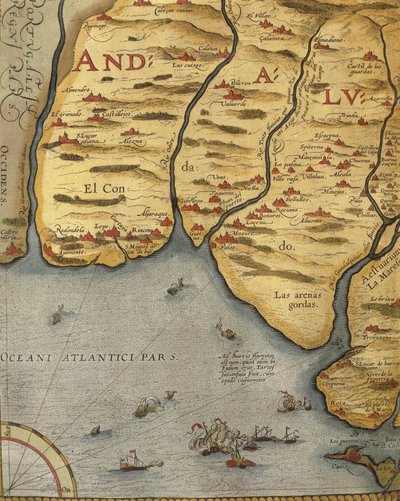 Přístav Palos v Andalusii, z knihy Theatrum Orbis Terrarum od Abrahama Ortelia od Abraham Ortelius
