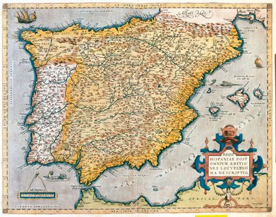 Španělsko, Portugalsko od Abraham Ortelius