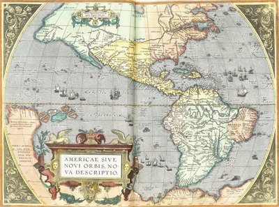 Amerika, 1592 od Abraham Ortelius
