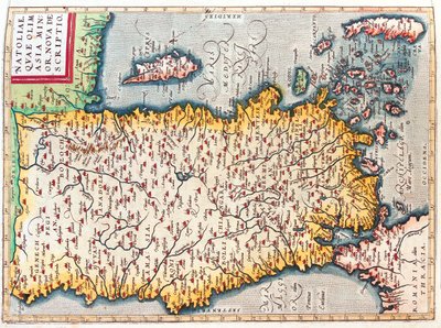 Turecko, Kypr od Abraham Ortelius