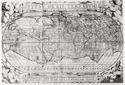 Mapa světa, mapa světa, 1577 od Abraham Ortelius