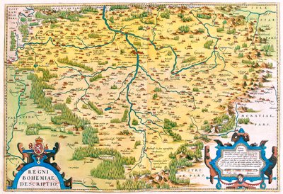 Západní Čechy, Německo (země: Bavorsko, Sasko) od Abraham Ortelius