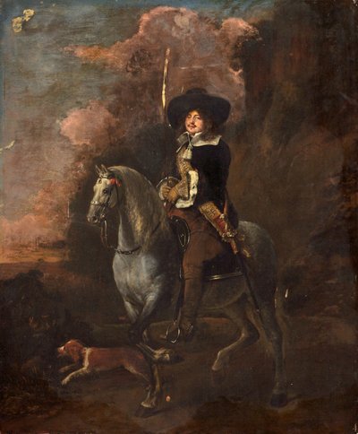 Kavalír na šedém koni, cca 1660 od Abraham Pietersz. van Kalraet