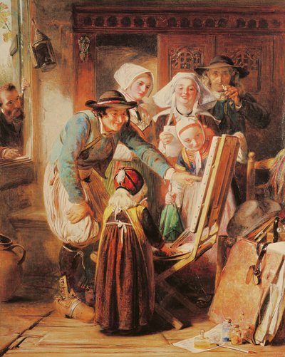 Umělečtí kritici v Bretani, 1860 od Abraham Solomon