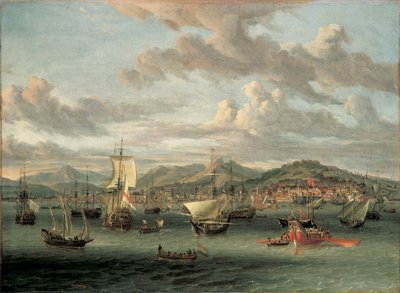Holandská loď ze Smyrnského zálivu se státní bárkou od Abraham Storck