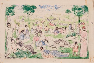 Park s figurami, 1908. od Abraham Walkowitz