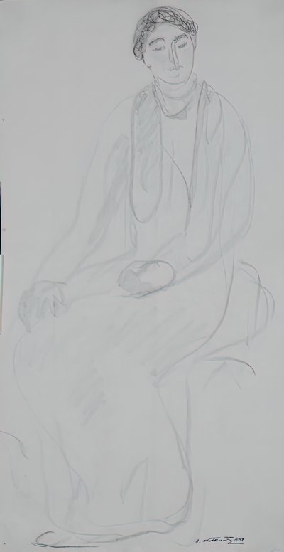 Sedící žena, 1907. od Abraham Walkowitz
