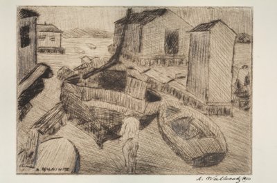 Pouliční scéna, budova nebo portrét, 1900. od Abraham Walkowitz