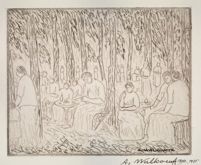 Pod dvěma stromy, 1900-1925. od Abraham Walkowitz