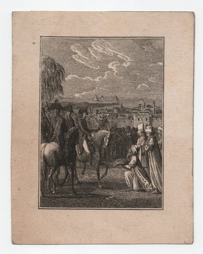 Napoleon v Egyptě, asi 1795 (rytina) od Abraham Wolfgang Küffner