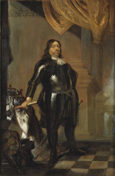 Charles X Gustave, roi de Suede - Portrét krále Karla X Gustava Švédského (1622-1660), Wuchters, Abraham (1610-1682). Olej na mědi, polovina 17. stol.. Rozměr : 35x23 cm. Národní muzeum Stockholm od Abraham Wuchters