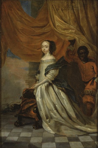 Portrét Hedvigy Eleonory z Holštýnska-Gottorpu (1636-1715), královny Švédska, od Wuchterse, Abrahama (1610-1682). Olej na mědi. Rozměr: 35 x 23 cm. Národní muzeum Stockholm od Abraham Wuchters