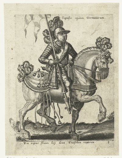 Německý jezdec v brnění od Abraham de Bruyn (attributed to)