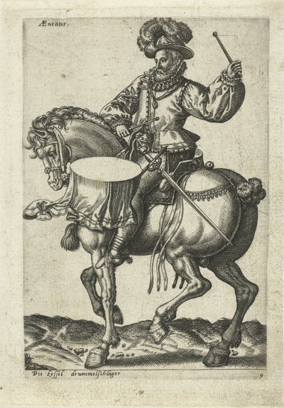 Německý buben na koni od Abraham de Bruyn (attributed to)