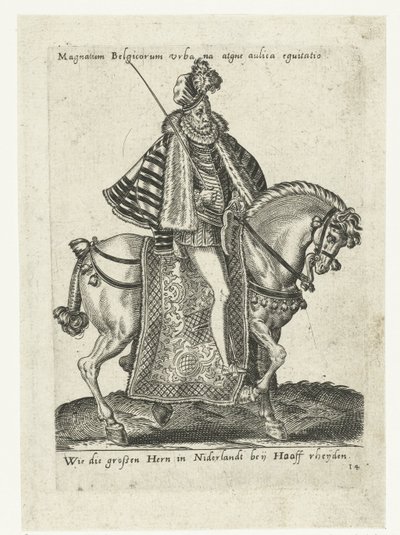 Holandský gentleman na koni od Abraham de Bruyn (attributed to)