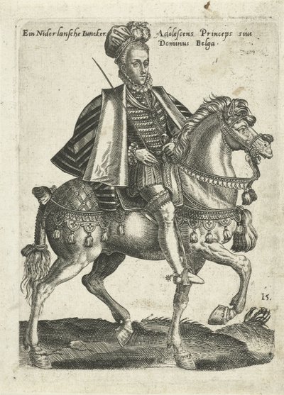 Holandský panoš na koni od Abraham de Bruyn (attributed to)