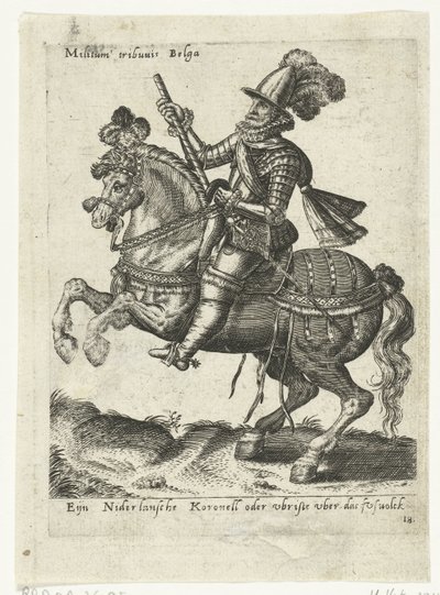 Velitel holandského jezdce od Abraham de Bruyn (attributed to)