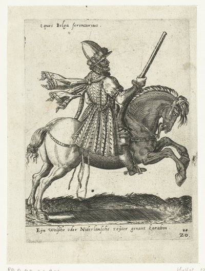 Holandský jezdec s karabinou od Abraham de Bruyn (attributed to)