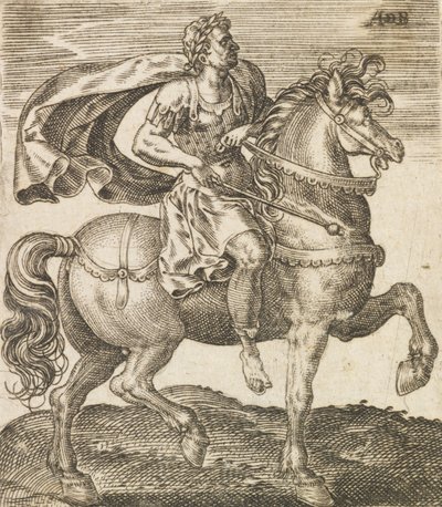 Vitellius z dvanácti Caesarů na koni, c1565-1587. od Abraham de Bruyn