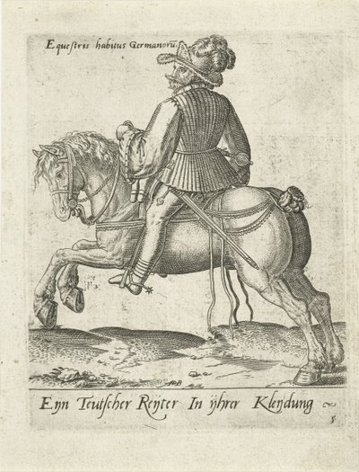 Německý jezdec od Abraham de Bruyn