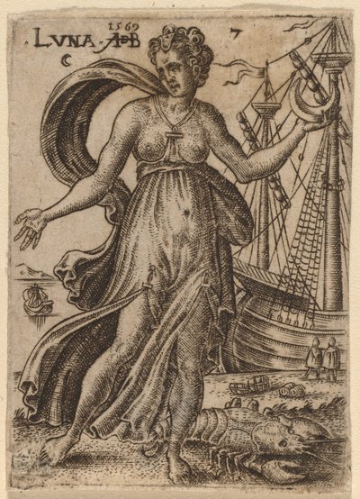 Měsíc od Abraham de Bruyn