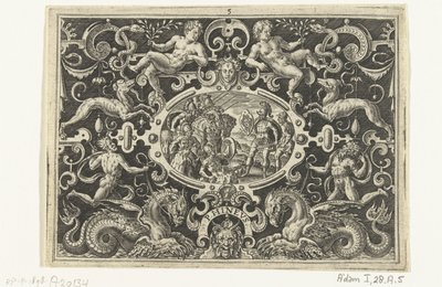 Perseus ukazuje svůj štít Medúzy Phineovi PHINEUS (název na objektu) od Abraham de Bruyn