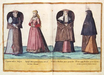 Kostýmy ze šestnáctého století z „Omnium Poene Gentium Imagines“, vydané v Kolíně nad Rýnem od Abraham de Bruyn