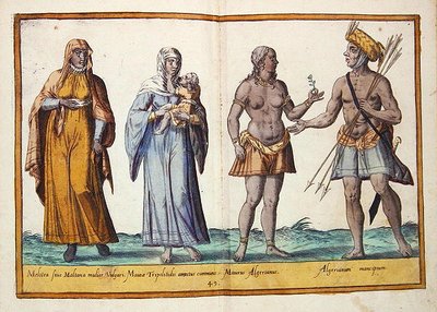 Kostýmy ze šestnáctého století z „Omnium Poene Gentium Imagines“, vydané v Kolíně nad Rýnem od Abraham de Bruyn