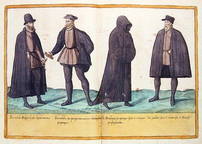 Kostýmy ze šestnáctého století z „Omnium Poene Gentium Imagines“, vydané v Kolíně nad Rýnem od Abraham de Bruyn