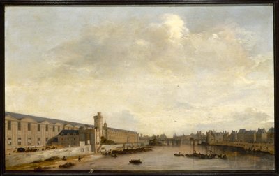 Velká galerie Louvru, Porte Neuve a Tour de Bois, kolem roku 1640 (olej na dřevě) od Abraham de Verwer