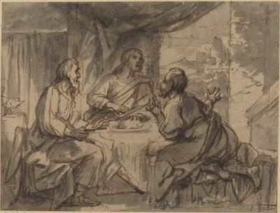 Večeře v Emauzích od Abraham van Diepenbeeck