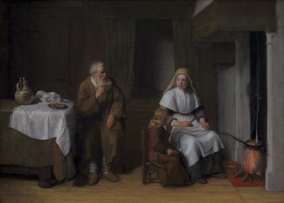 Prorok Eliáš s vdovou ze Sarepty a jejím synem od Abraham van Dijck