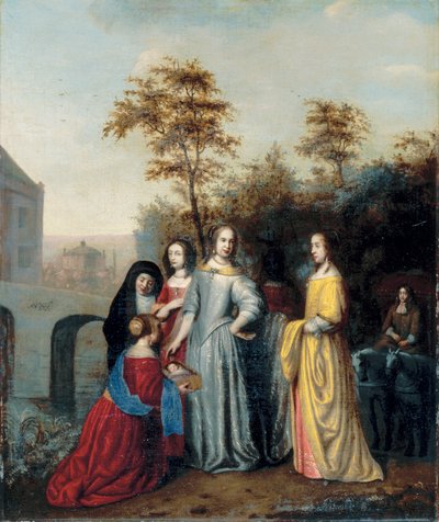 Nalezení Mojžíše (olej na plátně) od Abraham van Dyck