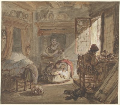 Interiér s rodinou od Abraham van Strij (I)