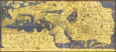 Kopie "Kitab Rudjdjar" nebo "Tabula Rogeriana" z roku 1154 od Abu Muhammad (after) Al Idrisi or Edrisi