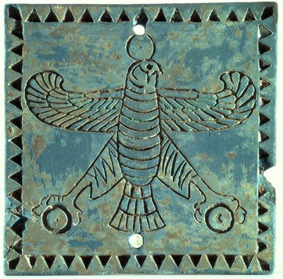 Dlaždice zobrazující orla, 500–480 př. n. l. (glazovaná keramika) od Achaemenid