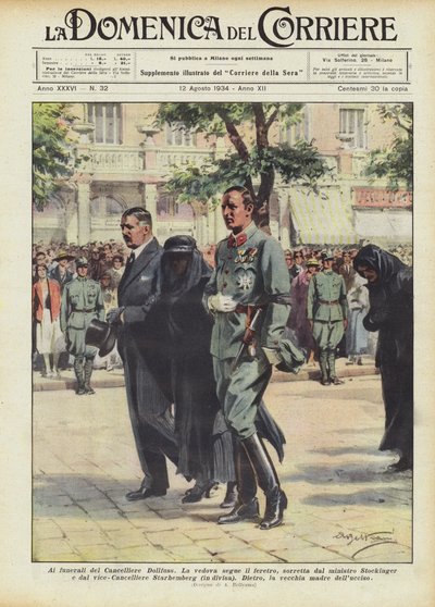 Na pohřbu kancléře Dollfusse od Achille Beltrame