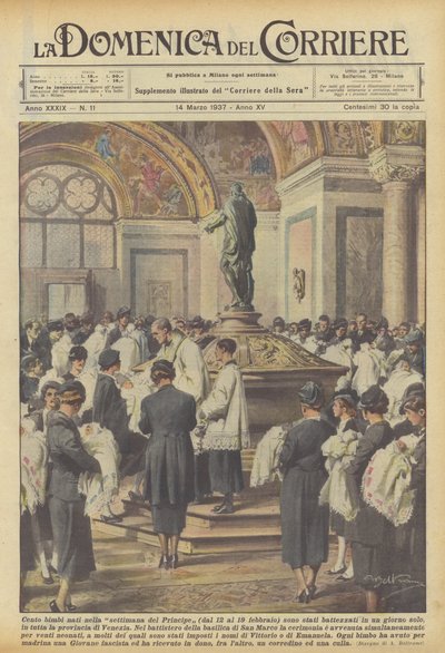 Sto dětí narozených během Knížecího týdne (12. až 19. února) bylo pokřtěno ? od Achille Beltrame