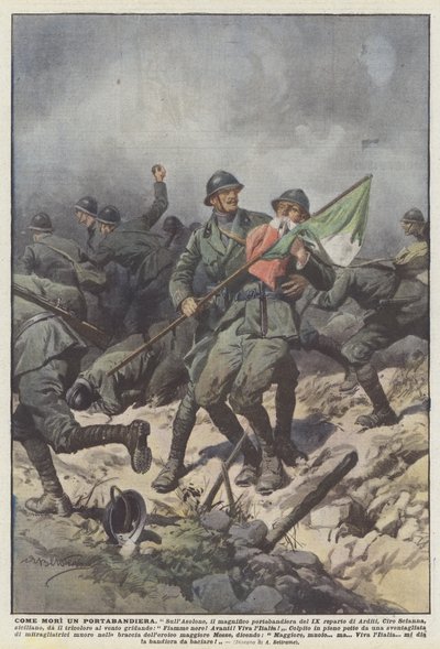 Jak zemřel vlajkonoš od Achille Beltrame