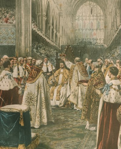 Ilustrace na obálce korunovace krále Jiřího V.; Londýn, Anglie od Achille Beltrame