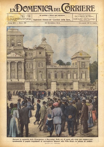 Během nemoci princezen v Racconigi od Achille Beltrame