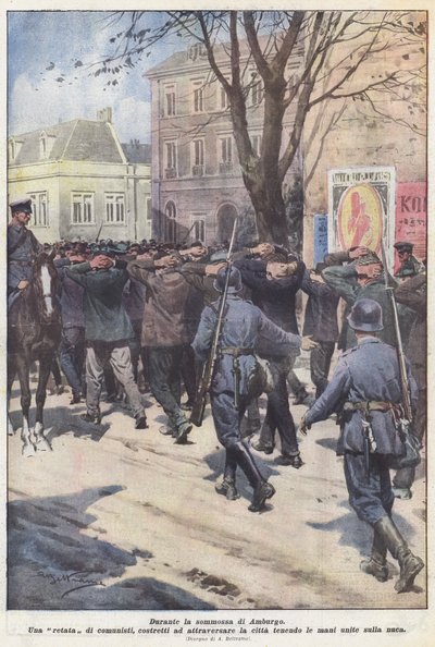 Během nepokojů v Hamburku od Achille Beltrame