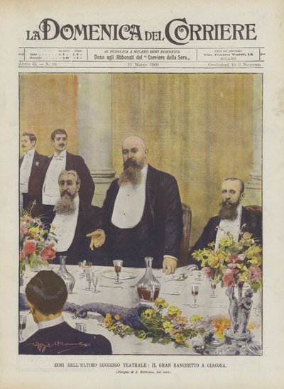 Ozvěny posledního divadelního úspěchu, Velká hostina v Giacose od Achille Beltrame