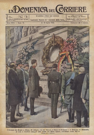 Panovníci Belgie v Římě od Achille Beltrame
