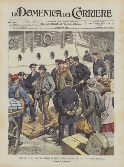 Losers Of Life, Příjezd do Janova italských emigrantů šílených v Argentinské republice od Achille Beltrame