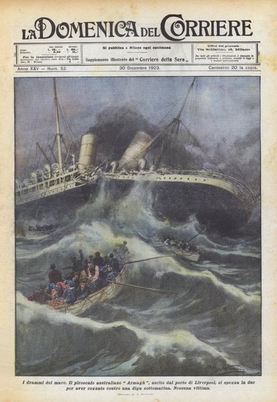 Mořská dramata od Achille Beltrame