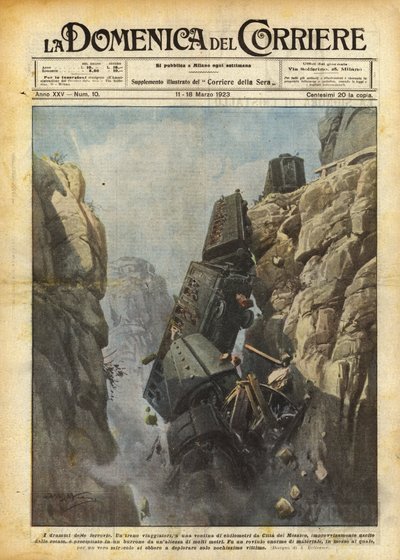 Dramata na železnici od Achille Beltrame