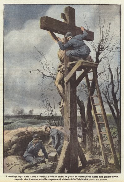 Svatokrádeže Hunů od Achille Beltrame
