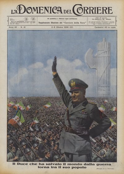 Duce, který zachránil svět před válkou, se vrací ke svému lidu od Achille Beltrame