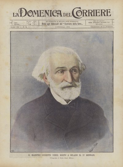 Maestro Giuseppe Verdi zemřel 27. ledna v Miláně od Achille Beltrame